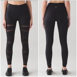 ♡ Lululemon High Rise Tech Mesh Leggings sz 4 EUC